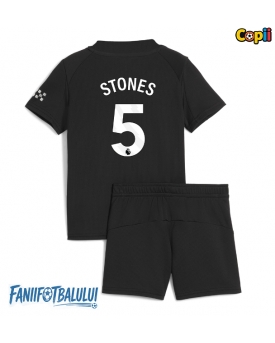 Manchester City John Stones #5 Echipament de Fotbal Replică 2025-26 Copii Deplasare (+ Șorturi)